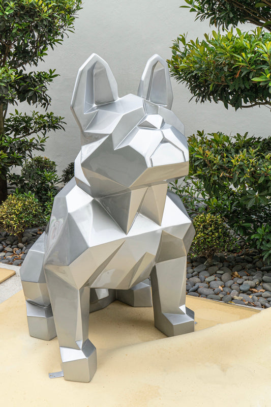 Cuadra Buldog Sculpture silver