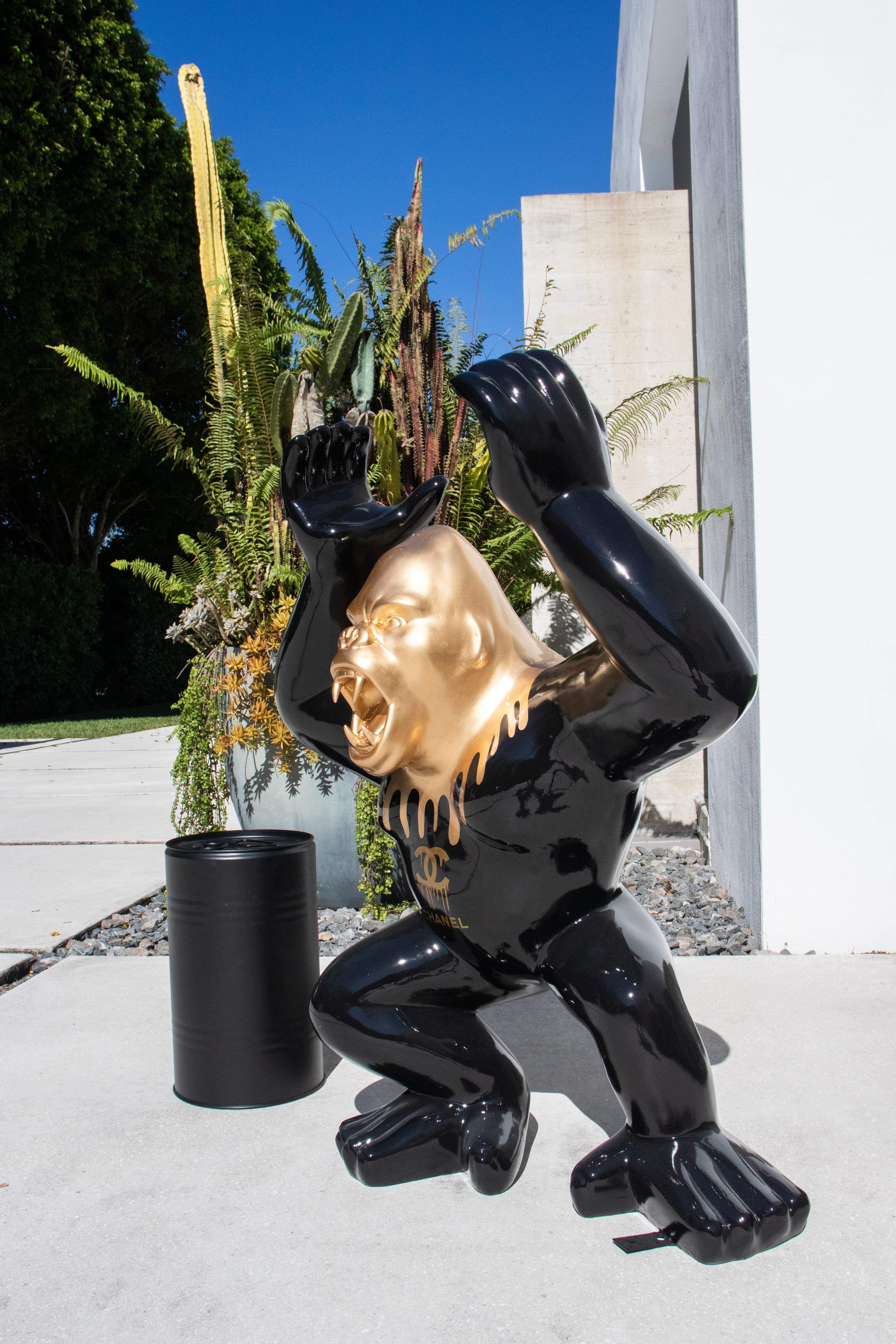 CHANEL ロゴスタンド 黒 オブジェ シャネル 店舗ディスプレイ オブジェ