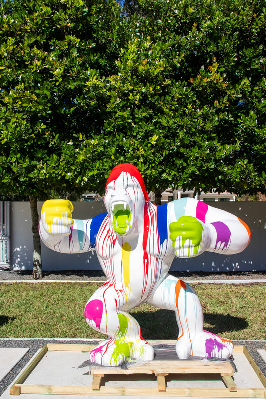 Gorilla color splash sculpture XXL