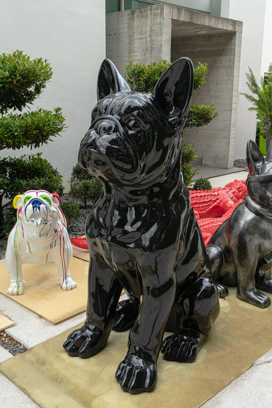 Giant Sitting Boxer Dog sculpture